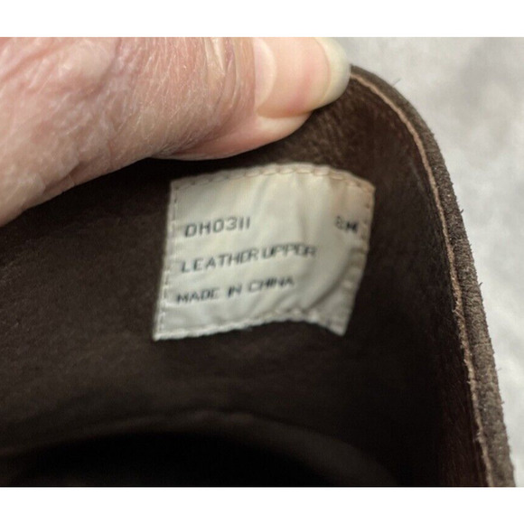 Sonora Western Heeled Mules Clogs Womens 8M Brown Suede Leather Slip On Shoes - Picture 8 of 11